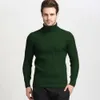 Designer trui heren winter trui met hoge hals Casual effen verticale patroon trui met onderlaag voor heren 877