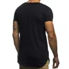 Men's Suits B3828 Men Fashion Patchwork T Shirt Short Sleeve Solid T-shirt Casual Summer Top Tee Shirts Mens Fitness Slim Camiseta