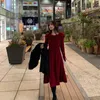 Vestidos sexy urbanos Vestido de fiesta elegante Corea Primavera Invierno Manga larga Vestido de suéter delgado Mujer Casual Hepburn Vestido de punto para mujer Mujer 231215
