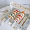 Doll House Accessories Simulation Wooden Toy BBQ Set Play Role Game Early Learning Educational Cooking Playset for Girls Toddlers Kids Boy Children 231206