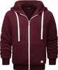 Geek Lighting Hoodies för män Heavyweight Fleece Sweatshirt - Full Zip Up Thick Sherpa fodrad