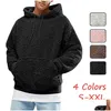 Men'S Hoodies & Sweatshirts Winter Men Warm Faux Fur Teddy Bear Hoodie Hooded Sweatshirt Tops Plover Casual Baggy Coat Putwear Drop De Dh805