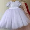 Robes de fille Robe de princesse de fête élégante pour fille robe de bal Tutu moelleuse à paillettes robe de mariée fille florale robe d'anniversaire pour enfants 2312306