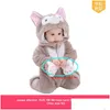 Pagliaccetti Baby Boy Girl Vestiti Pagliaccetto Tutina Neonato Cartoon Bear Costume Divertente Flanella Caldo Inverno Abbigliamento infantile 210911 Drop Deliver Dhr9B