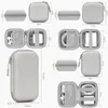 Förvaringspåsar Portable Hard Shell Mini Digital Gadget Bag Läder Eva Bluetooth Earphone Charger Case Data Cable U Disk Protective Box