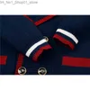 Cardigan Spring Autumn Children Navy Blue Sweaters for Big Girls Boys Cotton Knitted Cardigans Coat England Style Double Breasted Uniform Q231206