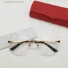 Nouveau design de mode lunettes optiques en forme de papillon monture en métal sans monture hommes et femmes style d'affaires léger et facile à porter modèle de lunettes 0418O