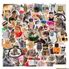 Car Stickers 66Pcs Cute Cat Stickers Funny Vinyl Decals For Laptop Water Bottle Phone Lage Sticker Kids Teens Boys Drop Delivery Autom Dhlyt