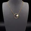 chaînes colliers collier de créateur pour les femmes plaque rose petite fleur lettre 3 anneaux perle pendentif collier femmes chaîne de luxe fine designer bijoux cadeau avec boîte