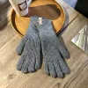Modedesignerhandskar, vinter -pekskärmshandskar, klassiska herr- och kvinnors handskar, varma och anti -slip touch, ren ull stickad lyxig tjejgåva