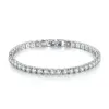 Tennis Zircon Tennis Bracelet Simple Rangée 4Mm Rond Fl Diamant Chaîne En Or Transfrontalier Hip Hop Bijoux Drop Livraison Bijoux Bracelets Dhgj1