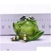 Itens de novidade Myblue 3 Pçs / set Dont Talk Listen Look Frog Figurine Miniatura Fairy Garden Nordic Home Room Decoração Acessórios C0 Dhivs