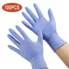 100 pcs Crianças Luvas Descartáveis Luvas de Nitrilo Roxo -Látex -Pó Produto Comestível para Artesanato Pintura Cozinhar Limpeza Y200253i