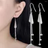 Dangle Earrings Simple Forest Wind Chime Long Temperament Super Fairy Premium Sense Ear Hook Trend Fringed Lady Jewelry