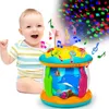 Klawiatury Piano zabawki dla dzieci 1-3 lata Babies Ocean Light Rotary Projector Musical Toys Montessori Early Educational Sensory