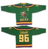 Vintage Team USA Mighty Ducks D2 Movie Hockey 96 Charlie Conway 44 Fulton Reed 21 Dean Portman Jerseys SIDCHED Billiga Red Blue Alternate