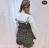 Arbeitskleider, japanisches süßes Mädchen, klassischer Matrosenkragen, Shorts-Anzug, Lolita, langärmelig, Schleife, Streifen, Kleid, Oberteil, zweiteiliges Set für Damen