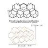 Stołowe stojaki na wino metalowy stojak na plaster miodu butelka do przechowywania butelki sześciokątne 5 7 Uchwyt do dekoracji baru 231205