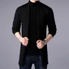 Herrtröjor Favocent Män tunna stickade hjärttröja Spring Autumn Solid Bottoming Long Sleeved Mens Slim Fit 231205