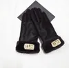 Gants d'hiver en cuir pour hommes et femmes, écran tactile en peluche, pour le cyclisme, avec gants chauds et isolés en peau de mouton, AAAAA6695