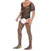 Charming Men S Gay Sexy Lingerie Bodysuit Exotic Plus Size Sleepwear Porno Nightgown Crotchless Body Stockings Male Underwear