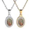 Chaînes Femme Religieux Vintage Style Guadalupe Église Catholique Vierge Marie Amulette Pendentif Collier Ornement254k