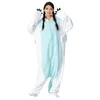 Mulheres Pijamas Mulheres Pijamas Branco Animal Kigurumi Adultos Onesies Mulheres Homens Pijamas Trajes de Halloween Cosplay Macacão Presente de Natal 231206