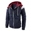 Men s hoodies tröjor hoodie svart vit armé grön röd huva färgblock fleece cool casual wint m 3xler kläder kläder 231206