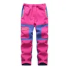 Trousers Fashion Brand Waterproof Boy Girl kids Pants Warm Trousers Sporty Climbing leggings Children Patchwork Soft Shell Outfits autumn 231206