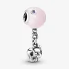 Il nuovo arrivo in argento sterling 925 con elefante e palloncino rosa ciondola il fascino adatto al braccialetto europeo originale con gioielli di moda Access2938