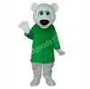 Seltsame Weißbären Maskottchen Kostüme Halloween Cartoon Charakter Outfit Anzug Charakter Carnival Weihnachten Werbung Geburtstagsfeier Kostüme Kleid