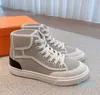 Mężczyźni High-Up Up Sneaker Buty trenery skórzane cielęcy