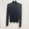 Kvinnors stickor S Xiaoxiangfeng Autumn High Collar Lingge långärmad tröja tröja toppen Slim Temperament Thin Bottomed Blus (kvinnlig) TJVR