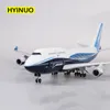 Aircraft Modle 1/150 Scale 47CM Airplane B747 Aircraft Plane International Airline Model W Light and Wheel Diecast Plastic Resin Plane 231206