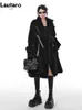 Futra kobiet faux fur lautaro-manteau en fausse fousse pour femme veste moelleuse col montant style punk noir flou cool długie dekontracte 231205
