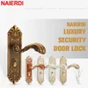 Türschlösser NAIERDI Fashion European Room Lock Anti-Diebstahl-Tor Luxuriöser Griff für Zuhause Schlafzimmer Holzmöbel 231205