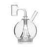 Volcano Dab Rig Mini Hookahs Quartz Banger 또는 Dot Handle Bowl 14mm 공동 크기가있는 Globe 흡연 파이프