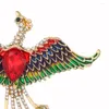 Broşlar Morkopela Uçan Phoenix Kadınlar Unisex 2-Rolor Emaye Kuş Partisi Ofisi Broş Pin Hediyeler