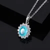 Kedjor Fashion S925 Silver Inlaid 5A Zirkon Ladies Temperament Personality Gem Pendant With Cross Chain