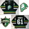 Jóvenes femeninos 61 John Tavares Jerseys London Knights Jerseys New York Hockey Jerseys White Hogar y Black Away Personalizado cualquier nombre No. Fe