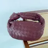 Jodie Bag Bottegaaveneta Nouveau bandeau tissé Jodie pour femme avec nœuds en peau de mouton rond sous les bras Hobo incurvé Mini sac à main en cuir frj