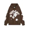 24ssdesigner Hoodies Running Volume Sp5der Spider Web Letter Star with Plush Hooded Sweater and Pants High Street Set