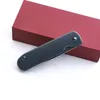 Smke Knives Couteau pliant Outils Shamwari Outdoor 35 "Lame satinée Titanium Flipper Avant Bleu Anodisé Stonewashed Poignée Survie Cljo