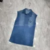 Designer Denim Abito da donna Moda Cintura coordinata Ragazza Gonna sottile Gonna estiva da spiaggia Nero Blu Taglia S-L Star1922