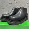 2023 Bottes Martin en cuir véritable pour hommes, fonds de muffins européens et à semelles épaisses et mégots de cigarettes arrondis, bottines Chelsea