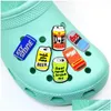 Akcesoria części butów Clog Clog Charms Fashion Love But Akcesoria do dekoracji PVC Soft Buty Ozdoby Urfanie Zaklęcia jako części Dhu4o