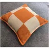 Cushion/Decorative Pillow Letter Designer Bedding Home Room Decor Pillowcase Couch Chair Sofa Orange Car Thick Cashmere Cushion Mtis Dh5Df