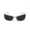 Sunglasses Y2K Sporty Style Silver Cycling UV400 Sun Protection Outdoor Sports Street Po