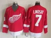 Detroit Red Wings Vintage-Version-Trikots 9 HOWE 19 YZERMAN 13 DATSYUK 24 CHELIOS 5 LIDSTROM CCM authentische Mode-Hockey-Trikots