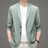 Mens Suits Blazers M7XL Spring Summer Plus Size Men Blazer Fit Sunscreen Casual Thin Suit Jacket Black White Green Coat 231206
